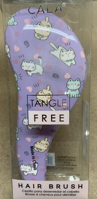 CALA Tangle-Free Best Curly Hair Brush. Kitty Cats. Open Box.