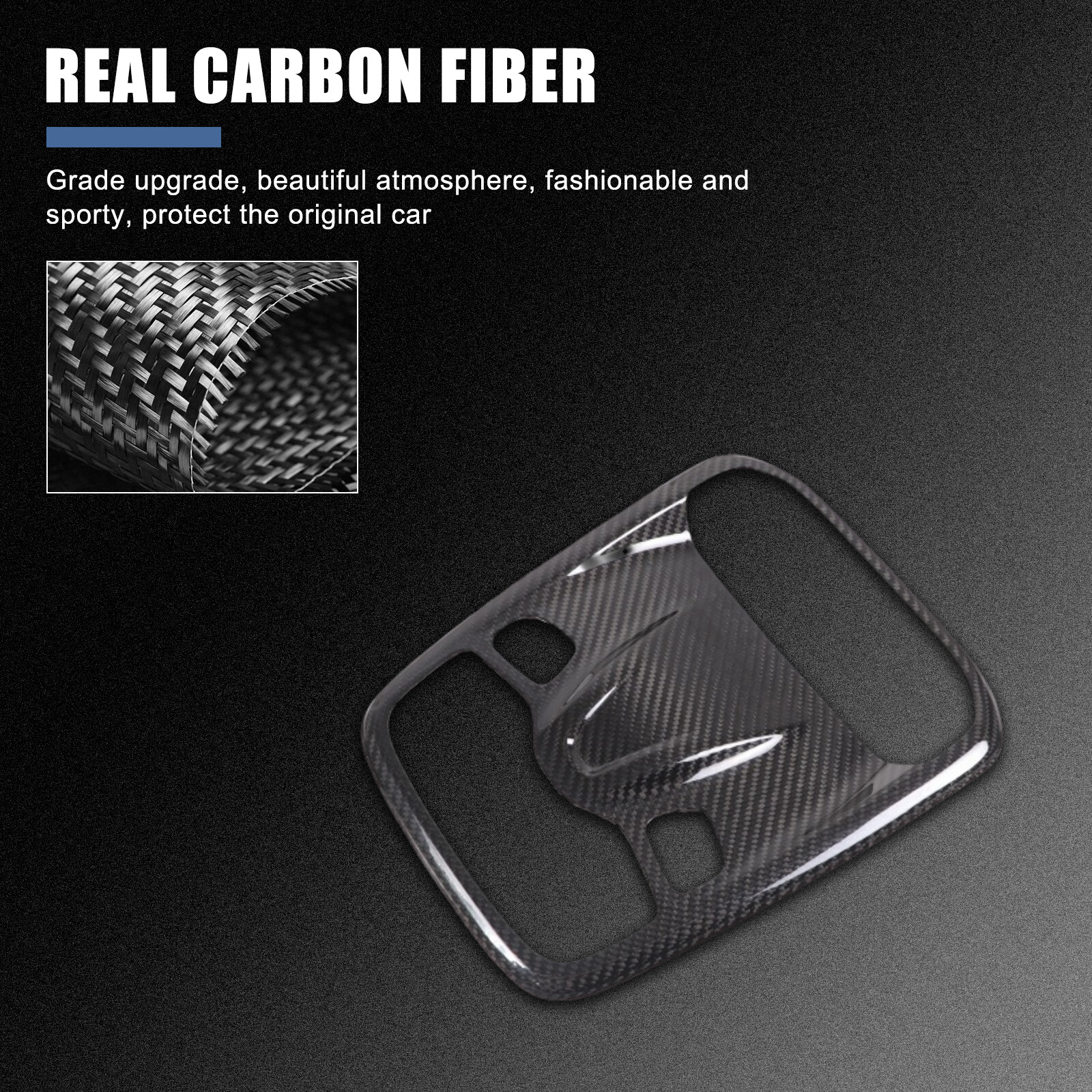 Real Carbon Fiber Roof Reading Light Panel Cover For Lotus EMIRA 2021-2023