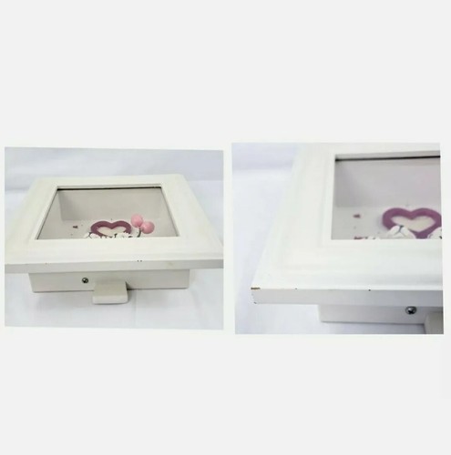 Vtg Dandee Picture Frame Wood Deep Shadow Box Display Case Bears Valentine's Day - Picture 8 of 11