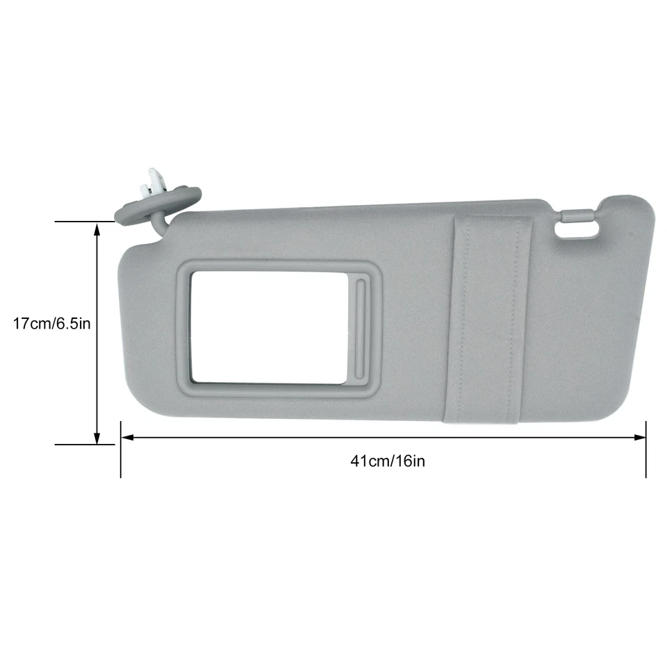 LEFT DRIVER SIDE SUN VISOR W/ MIRROR GRAY SUNSHIELD FOR TOYOTA VENZA 2009-2016 Foto 2 de 4