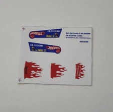 Hot Wheels Redline Snake II 2 Funny Car Sticker sheet set