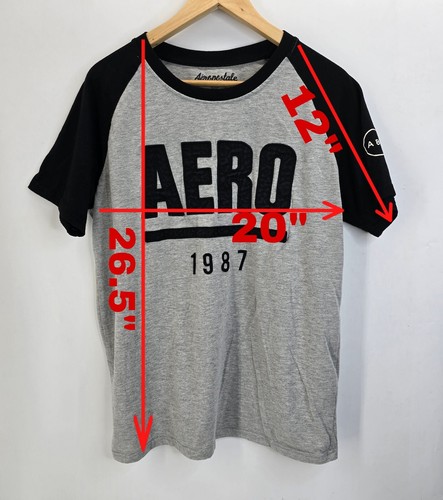 Aeropostale A87 Mens Grey Short Sleeve T-Shirt  Size L - Photo 12/12