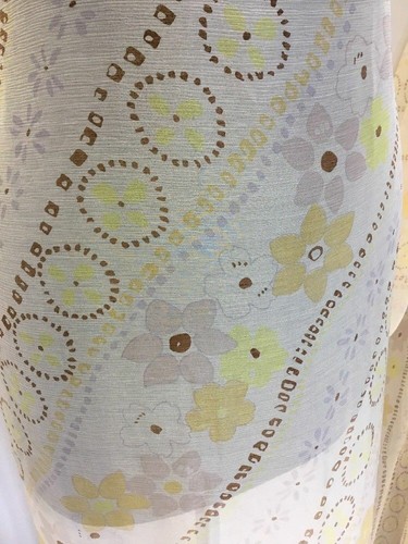 NEU Italienisch 100 % Seide Crinkle Chiffon Blumendruck Stoff 51" 130 cm Kleid Schal - Bild 5 von 9