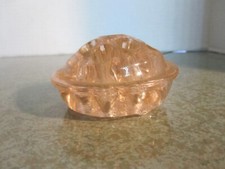 Vintage Pink Glass 3.5" Dome 9 Hole Floral Frog