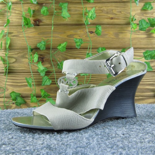 Michael Kors Women's  Gladiator Beige Leather Size 6.5M Gently Used 2025 - Bild 1 von 7