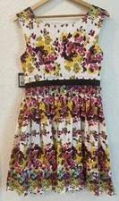 Guess Catherine Floral Pleated Zip Up Midi Dress NWT Size 10