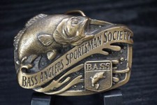 NICE USA MADE BASS FISHERMEN HUNTING ANGLERS BELT BUCKLE FISHING QUALITY