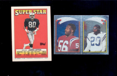 1988 ERIC DICKERSON All Pro Foil JAMES LOFTON Oakland Raiders Rare Sticker 