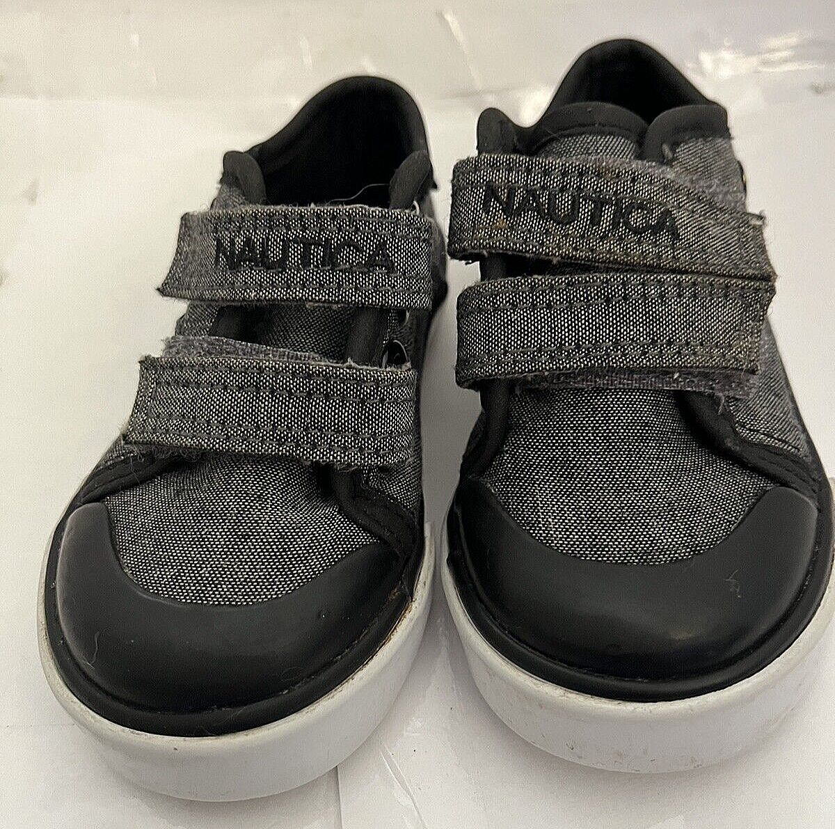 Nautica Gray Black White Toddler Sneakers US Size Pre-owned