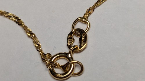 Vintage 14K or Jaune Coeur Perle Pendentif Sur 20 " Mince 10K Collier - Photo 11 sur 16