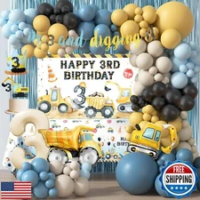 Construction Birthday Party Supplies for 3 Year Old Boy, 3rd Birthday Decorat
