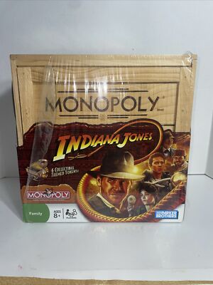 Indiana Jones Monopoly Board Game - Wood Box Crate in Original