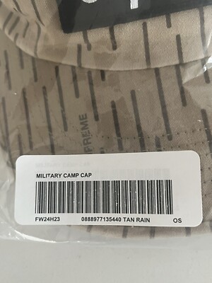 Supreme Military Camp Cap Hat Tan Raindrop Camo 2024 FW24 - NEW | eBay