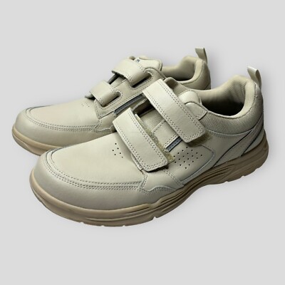 Rockport Shoes Men\'s  8 Beige Sneakers Walkability V78381 Leather Slip On Straps Rockport Shoes Men main image 3