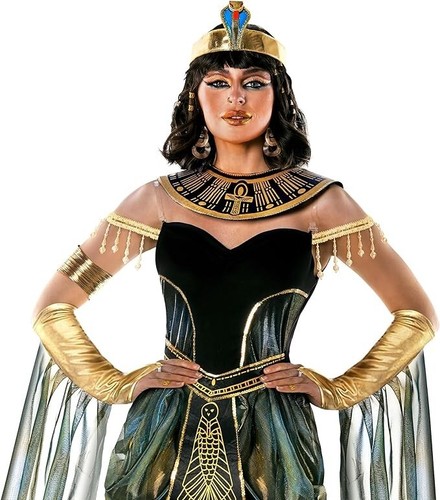 Womens Cleopatra Costume Adult Queen of The Nile Egyptian Dress XS-3XL Halloween - Picture 3 of 6