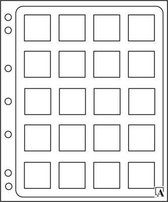 Leuchtturm Encap Folienblätter für Quadrum Münzkapseln 2er-Pack 334778