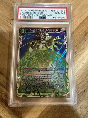 Gigantic Meteor BT15-030 SR Saiyan Showdown DBS Card Dragon Ball