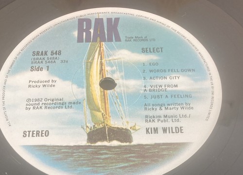 KIM WILDE - SELECT VINYL ALBUM RECORD LP 33rpm A1/B1 1982, Vgc Free P&P - Picture 7 of 7
