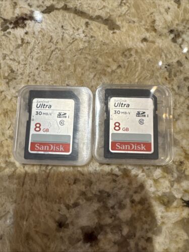 2ct. SanDisk Ultra 8GB Class 30MB/s SDHC UHS-I Card Retail SDSDU-008G-A11