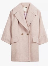 Ladies Ted Baker Juliet Cocoon Pink Coat Size 14(4) Genuine Rrp £295 New #r