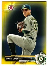 2017 Bowman Dakota Chalmers #BP46 Prospects Yellow SN