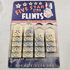 VTG Five Star Xtra Hot Flints Store Display Merchandise Memorabilia Collectible