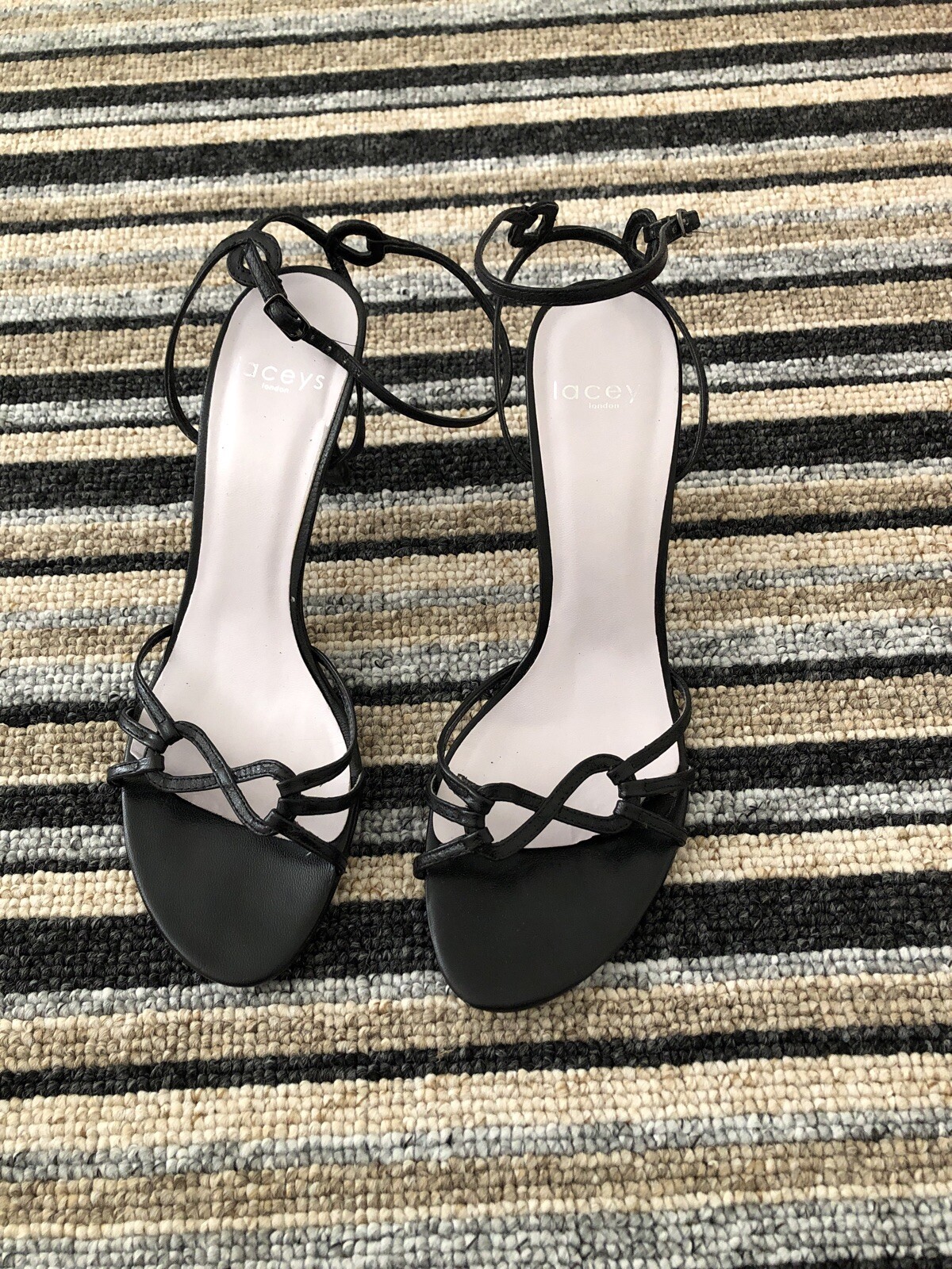 Lacey London Ladies Black Evening Shoes 