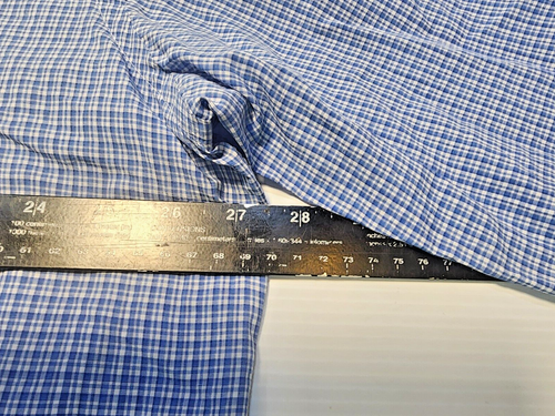 Ermenegildo Zegna Long Sleeve Button Up Shirt Blue Check Mens Size 3XL - Picture 6 of 11