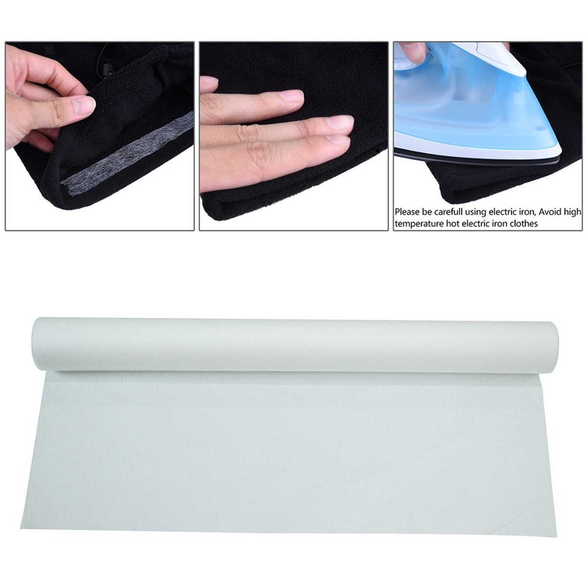 Hemobllo Double Sided Fusible Non-woven Craft Interfacing Hot Melt