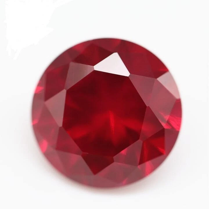 Round Fine Cut AAA Lab Created Ruby Loose Gemstone For Assorted All Jewelry - Image 4 of 4