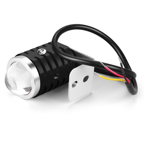 2X Universal Motorcycle LED Headlight Driving Fog Spot Light Lamp White Yellow - Picture 14 of 15