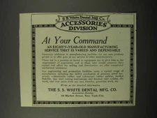 1924 The S.S. White Dental Mfg. Co. Ad