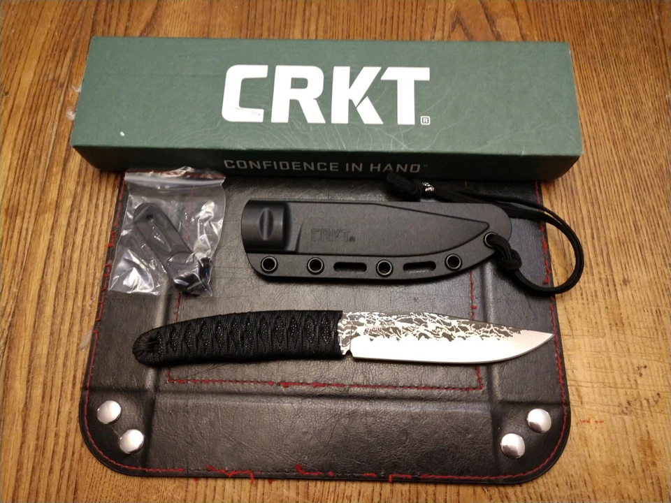 Cuchillo fijo CRKT Nishi 4,41" 8CR13mov SS hoja cable mango envuelto funda GRN Foto 2 de 4