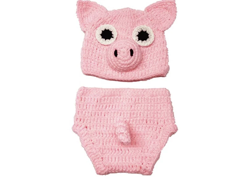 Crochet Newborn Pig Outfit, Newborn Photography, Crochet Outfit,Baby Pig Outfit