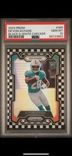 2023 Prizm #365  De'von Devon Achane RC PSA 10 Black & White Checker Board
