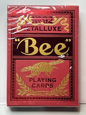 Bee Metalluxe (Red) - Playing Cards -