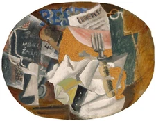 The Tavern (1914) by Pablo Picasso Cubism - 17" x 22" Fine Art Print - 00740