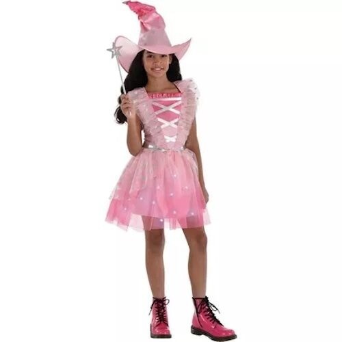 Child's Medium 8-10 Pink Fairytale Witch Costume Dress Up - Picture 1 of 7