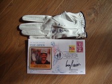 COREY PAVIN SIGNED GOLF GLOVE AND SIGNED FDC