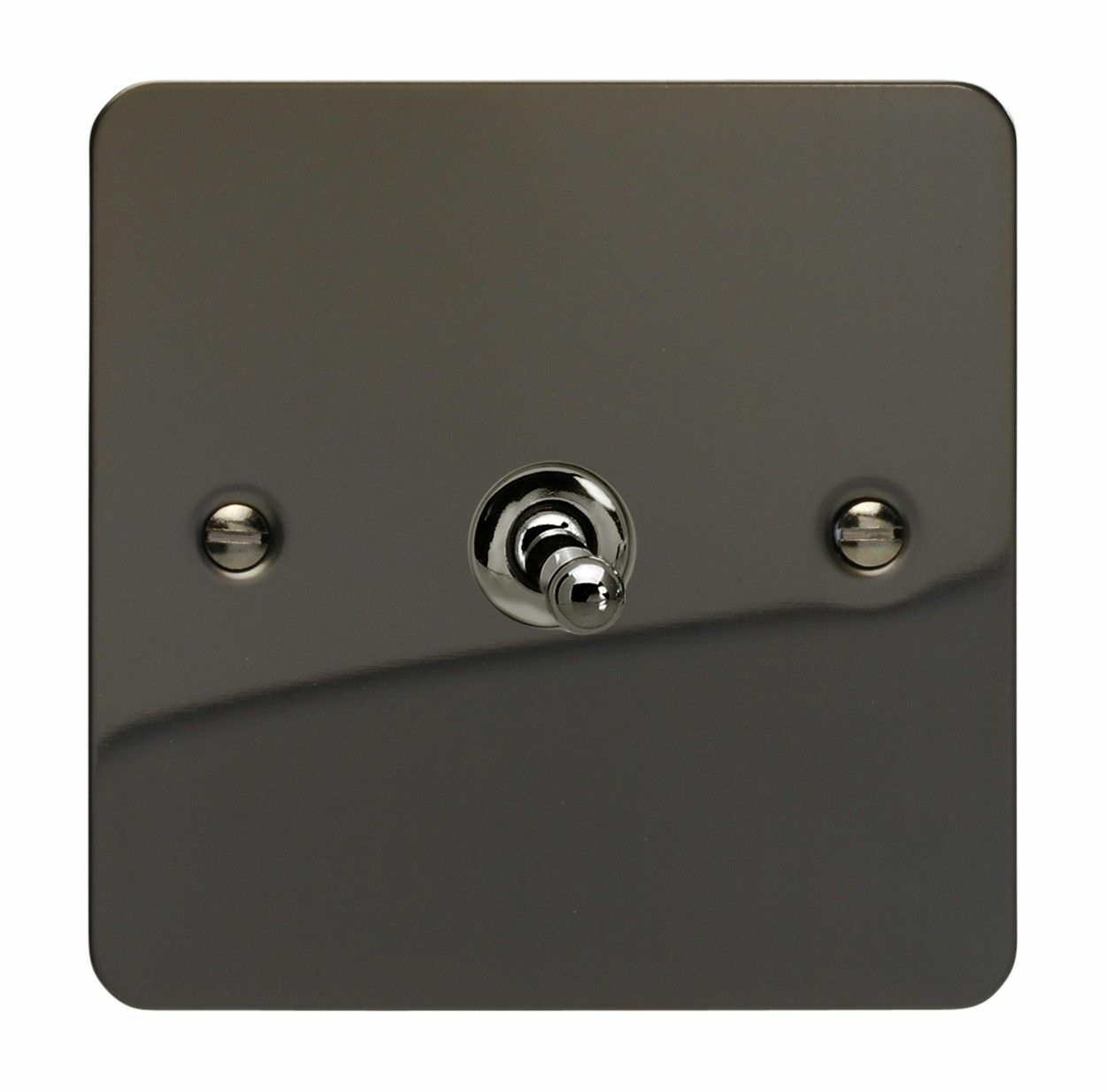 Varilight XFIT1 Ultraflat Iridium Black 1 Gang 1 or 2 Way Toggle Light Switch