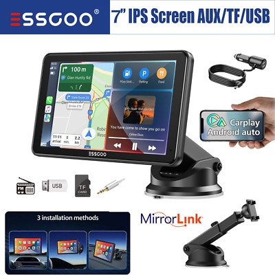 Tragbar 7'' HD Display Carplay Touchscreen Autoradio Android Auto AUX FM Radio BT