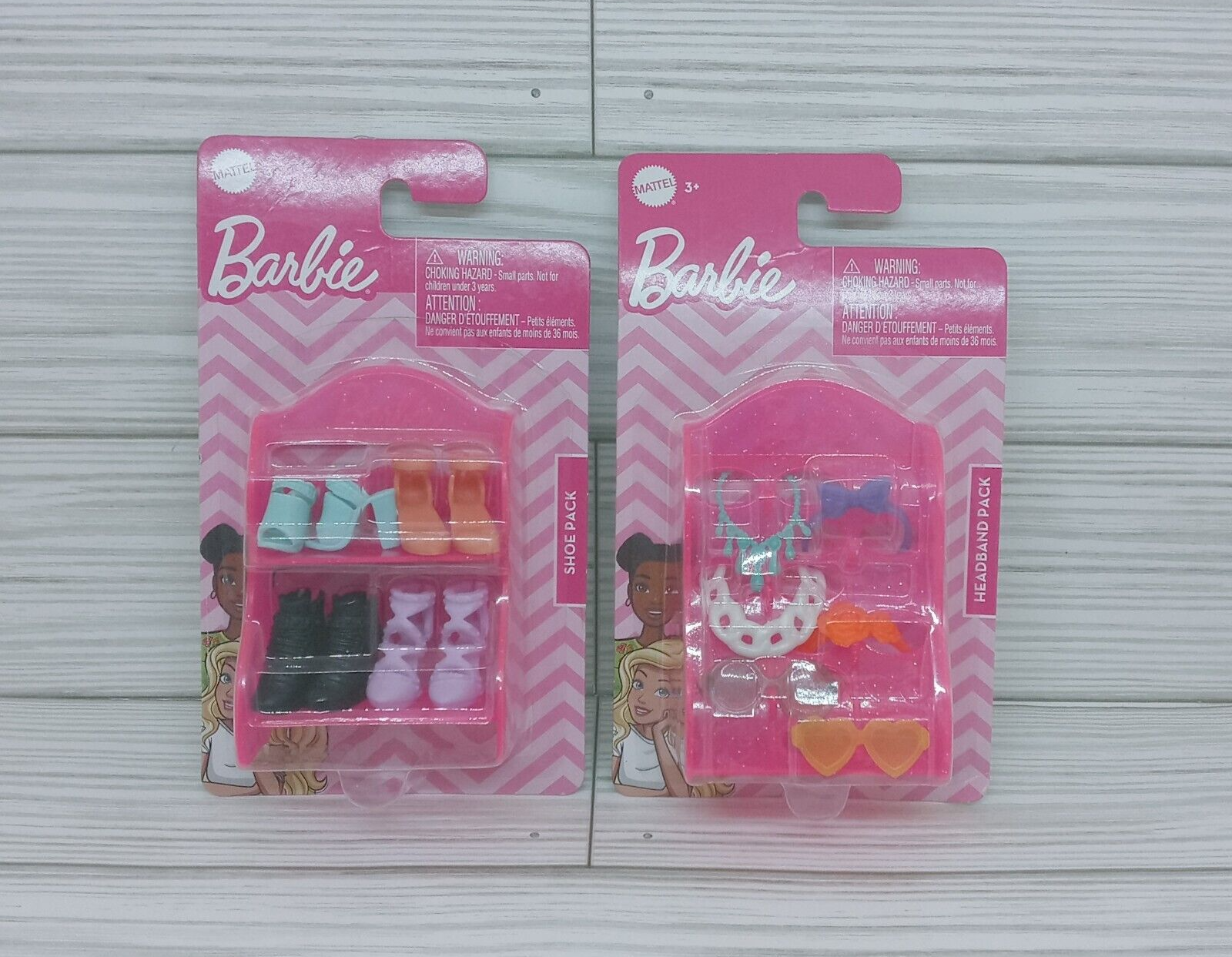Barbie Hat Rack Barbie Doll Fashion Accessory Packs Shoes & Headbands with Racks Lot of ...