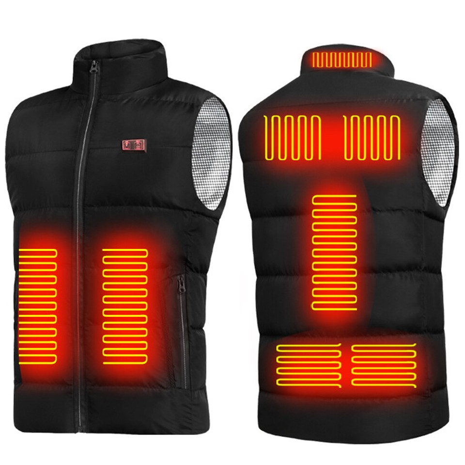 Unisex Electric Heated Jacket Foldable 3 Heating Levels for Trekking