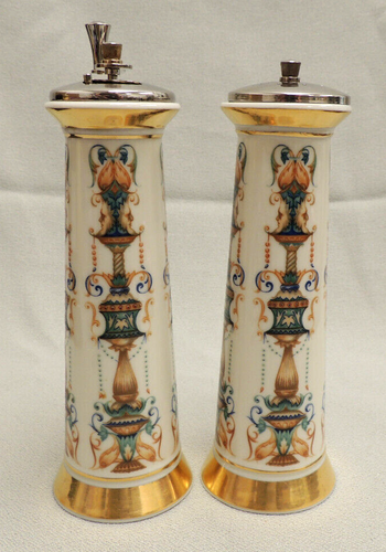 Vintage LENOX Lido Pillar Salt & Pepper Grinder 24K GOLD TRIM 1970s - Picture 4 of 8