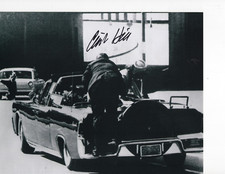 US SECRET SERVICE AGENT CLINT HILL SIGNED ON CAR 8X10 JOHN F KENNEDY