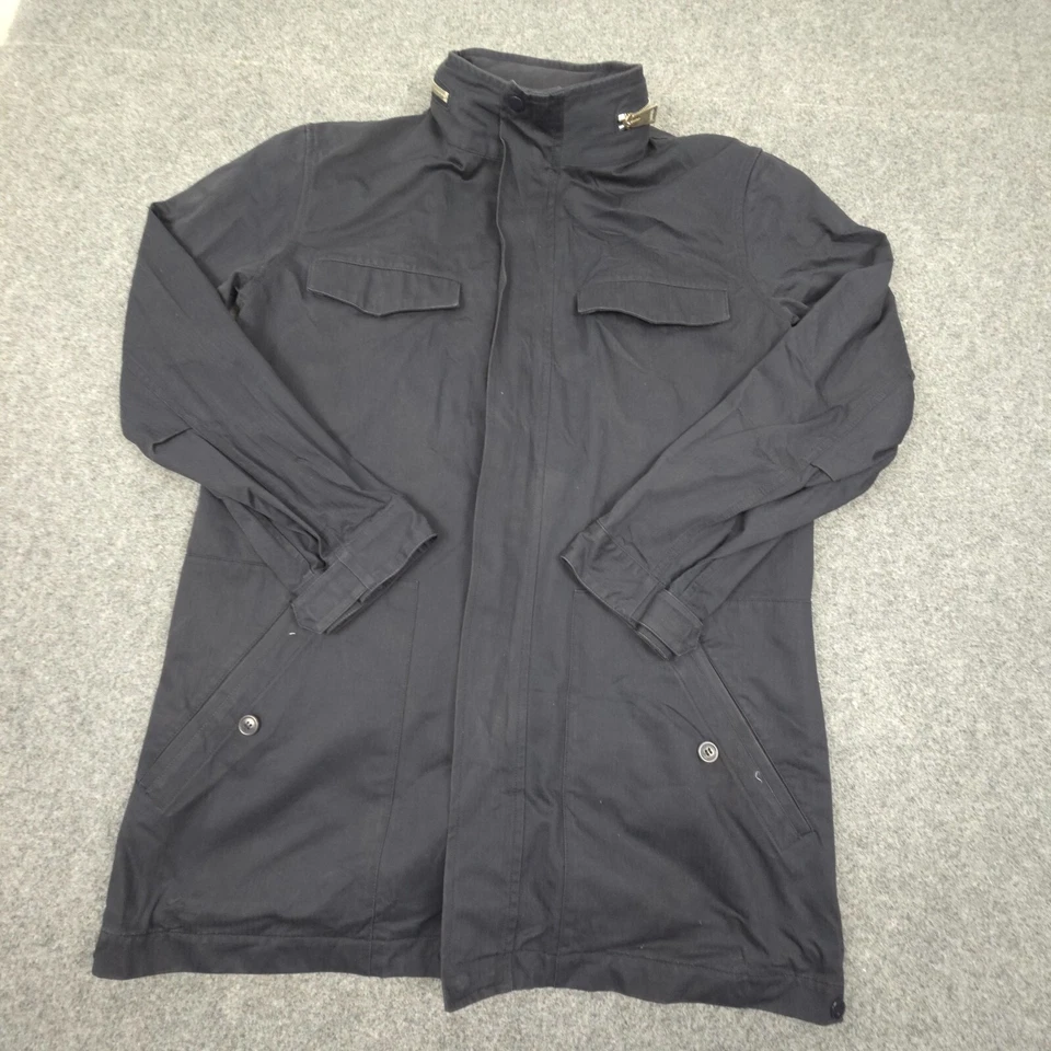 A.P.C. Jacket Mens MEDIUM Black Windbreaker Long Sleeve Full Zip Winter Size M - Image 3 of 4