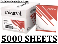 500 Universal Copy Paper, 8.5"x11" Letter, White, 20lb, 92 Bright - 10 REAMS