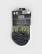 UNDER ARMOUR UA 3-MAKER YOUTH 3 PAIR PACK CUSHIONED MID CREW SOCKS 13.5K-4.5