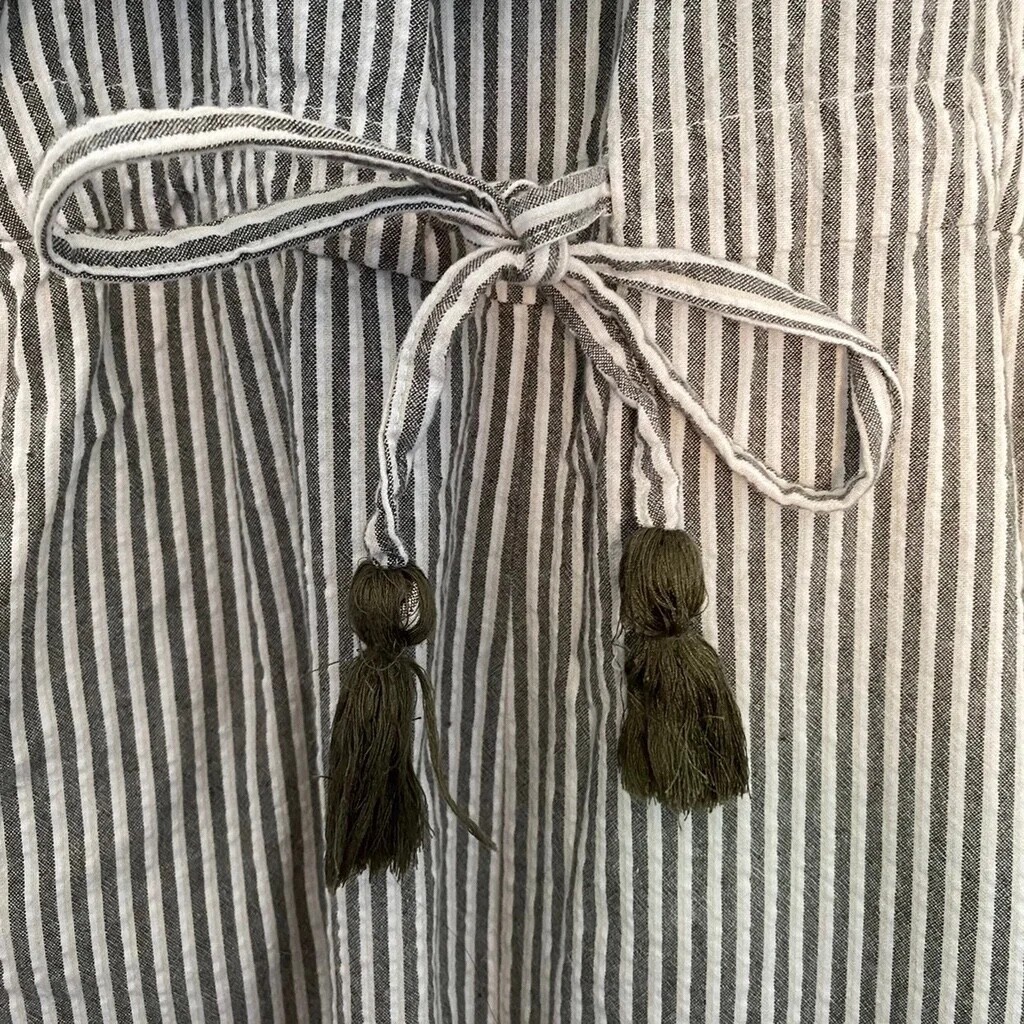 Zara Basic Fall Spring Summer Gray & White Stripe… - image 8