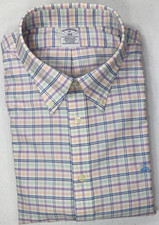 Brooks Brothers Stretch Non-Iron Oxford Polo Shirt XL Button-Down Collar Multi